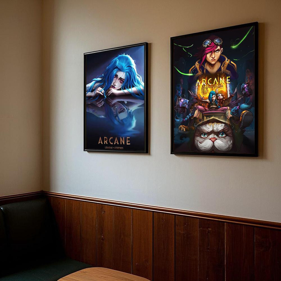 Sagittarius Gallery Arcane LOL Charakter Poster aus Segeltuch, Mehrfarbig, Breite: 21 cm, Höhe: 30 cm - Bild 2