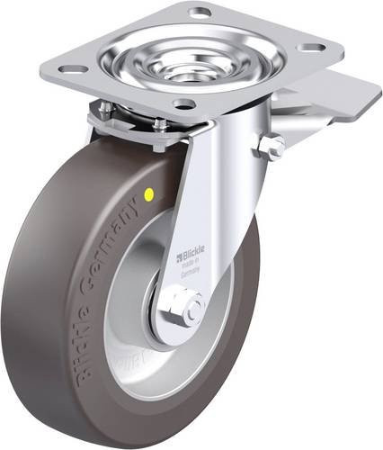 Blickle Stahlblech-Lenkrolle L-ALST 125K-ST-AS in Silber, Rad-Durchmesser: 125 mm, Tragfähigkeit: 250 kg - Bild 1