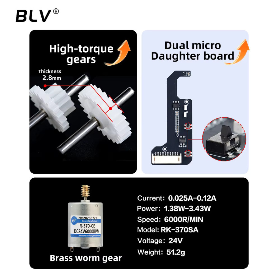 BLV BMCU 370C DM 370C Dual Micro Switch Version Automatischer Filament-Einlass mit hohem Drehmoment und Typ-C für A1 Mini - Bild 4