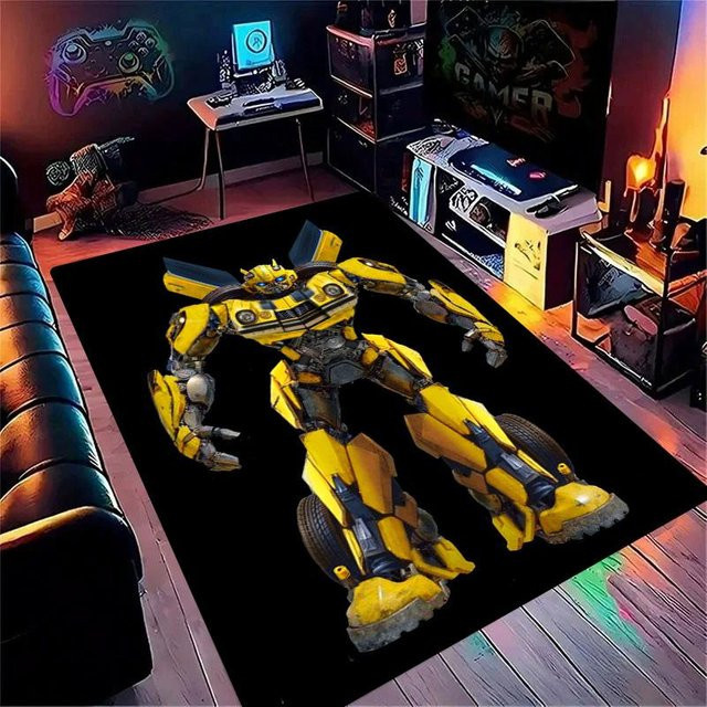 ChenYing01 Transformers Autobots 3D Anti-Rutsch-Badematte aus Polyester, Mehrfarbig, B/T: 60 x 40 cm - Bild 1