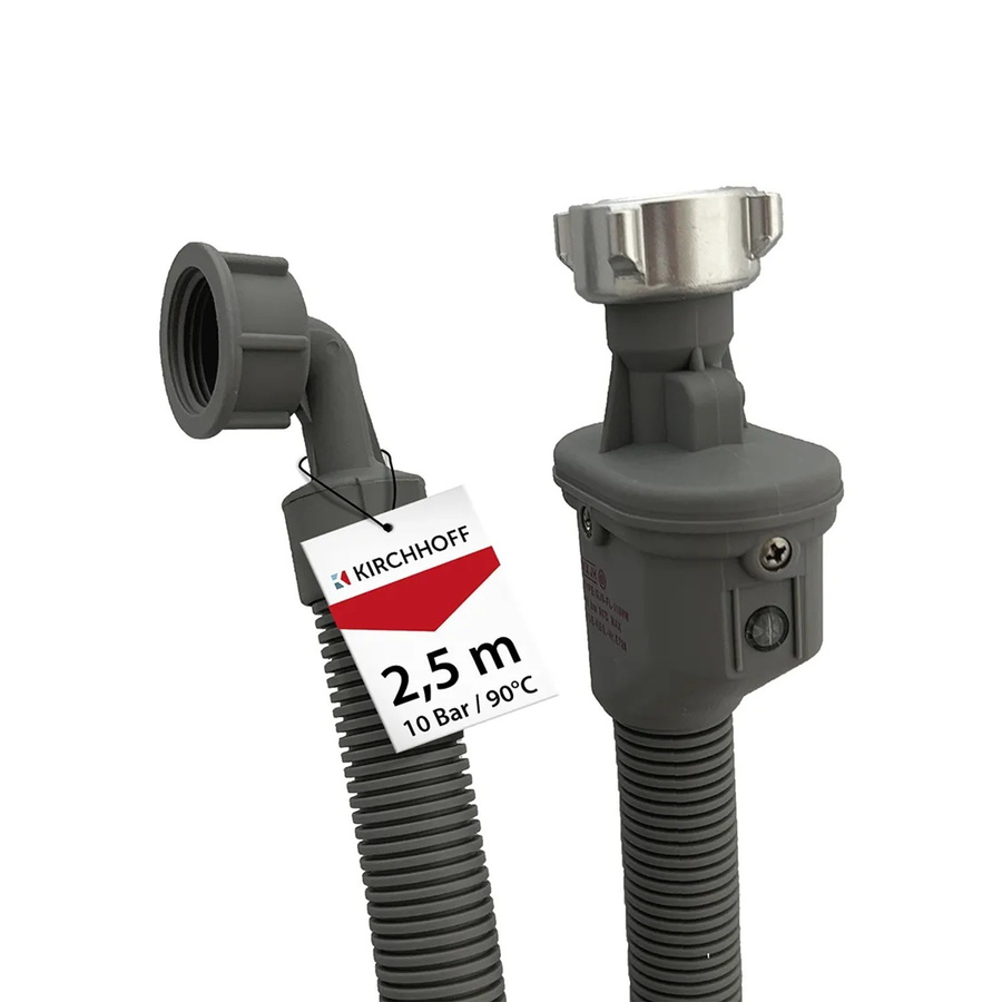 Kirchhoff Sicherheits-Zulaufschlauch in Grau, 24,2 mm (3/4 Zoll IG), Länge: 2,5 m - Bild 2
