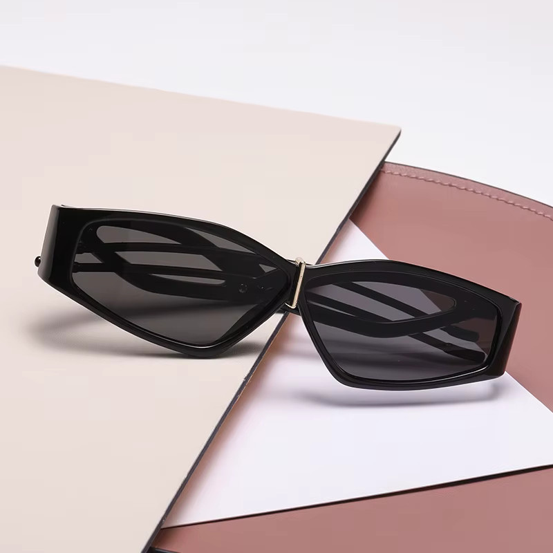 Julyrays Sonnenbrille, Rechteckig, Vollrand, Schwarz, Damen, Kunststoff - Bild 2