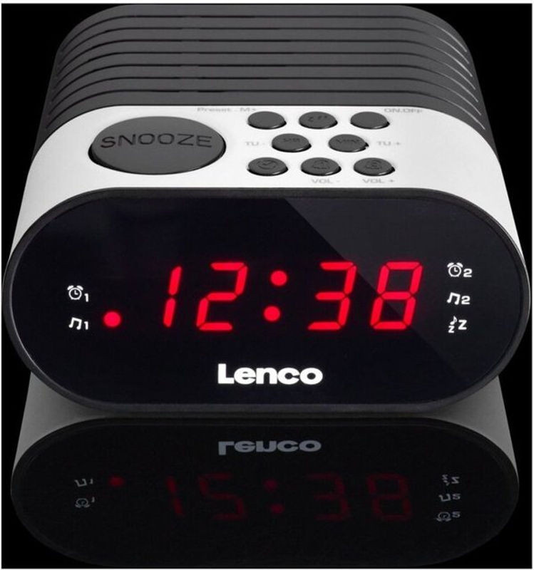 Lenco Cr-07 Wecker mit Radio in Weiß - Bild 1