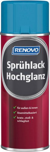 RENOVO Sprühlack Lichtblau RAL 5012 Hochglänzend 400 ml - Bild 1