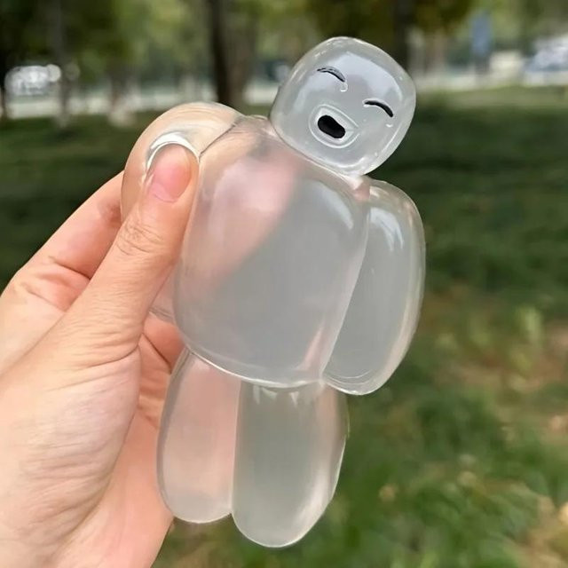 Squishy Transparenter Jelly Roboter, Klebriges Spielzeug, Superweich - Bild 1