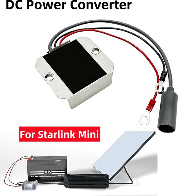 SZKOSTON Step-Up Stromkabel für Starlink Mini Wandler 12V/24V auf 48V 1,5A Reise- und Campingzubehör - Bild 1
