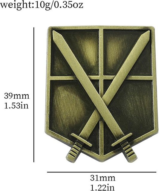 Brosche Anstecker Flügel der Freiheit Aufklärungstrupp, Unisex - Bild 1