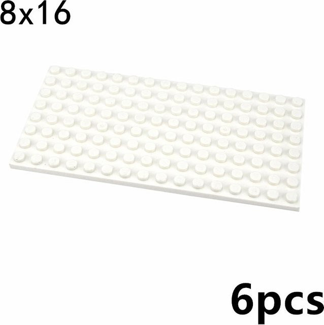 Moc 92438 Dünne Bausteine Kleine Partikel 8x16 Punkte Platte, 6-teiliges Set, ab 6 Jahren - Bild 1
