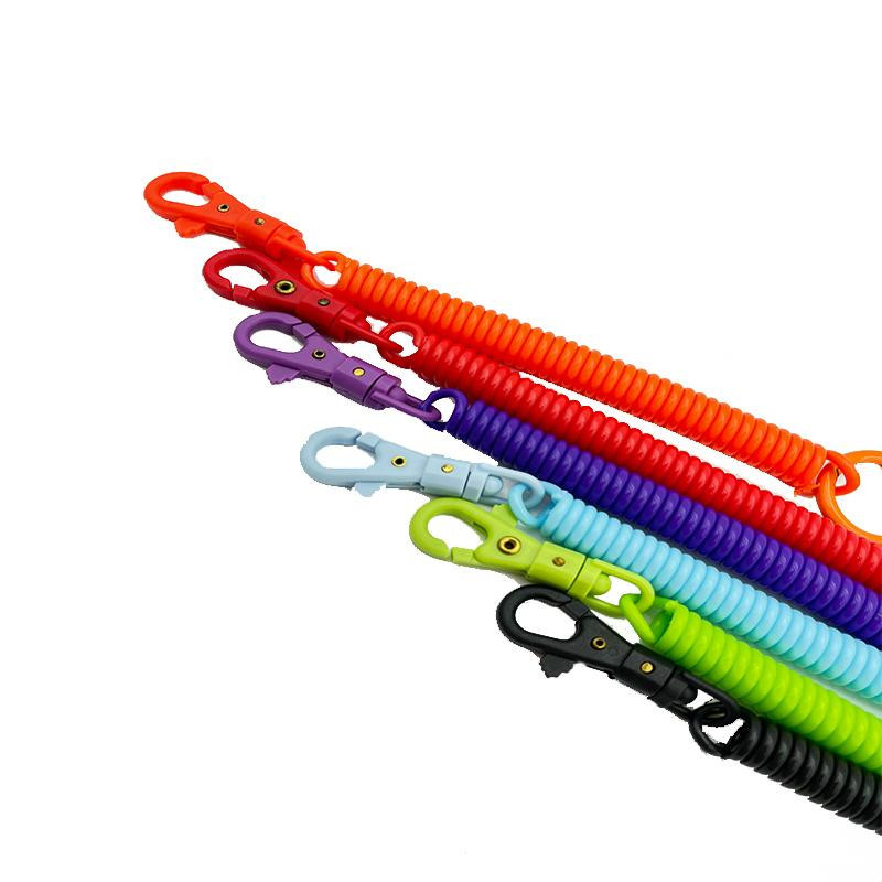 Schlüsselanhänger Spiralfeder, grün, Metallverschluss - Bild 2