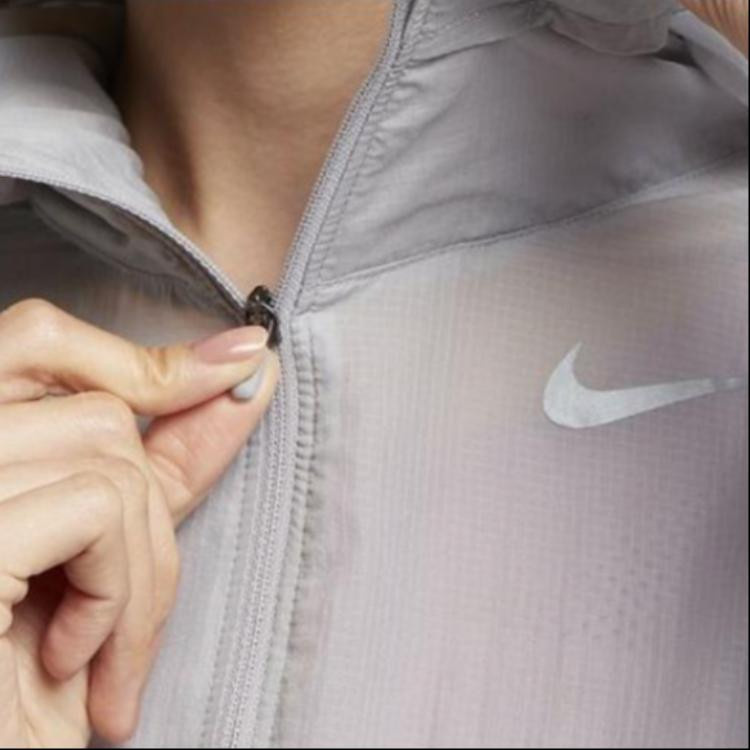 Nike Color Block Kapuzen-Sportjacke, Damen, Grau, XL - Bild 4