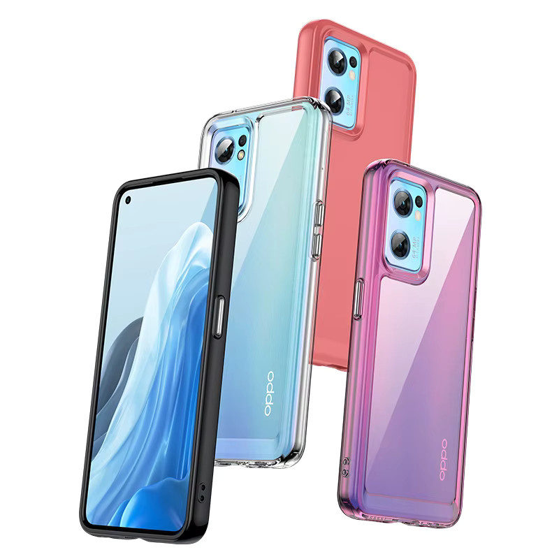 Candy stoßfeste Silikon-Handyhülle für OPPO Find X5 Lite, Reno7 5G und Reno7 SE 5G in Transparent - Bild 2