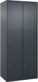 C+P Schließfachschrank Classic PLUS mit 2 Abteilen in Anthrazitgrau, B/T/H: 80 x 50 x 185 cm - Bild 1