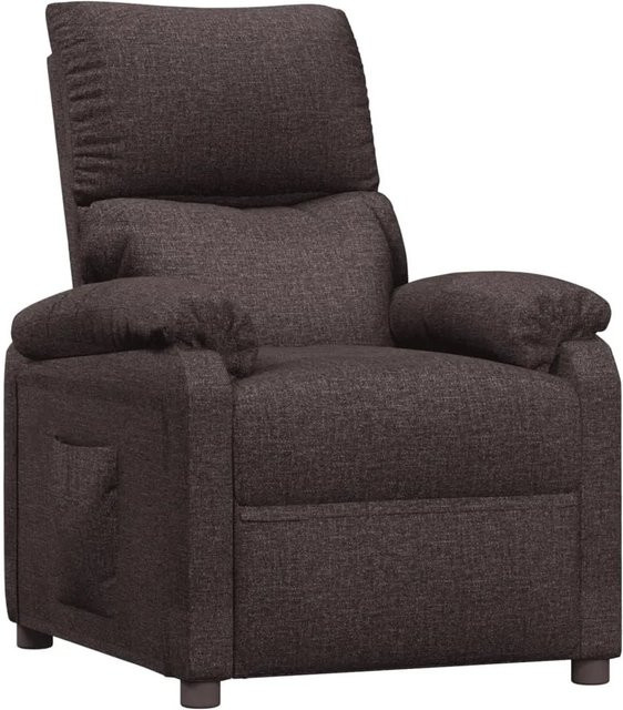 vidaXL Relaxsessel Dunkelbraun mit Stoffbezug und Armlehnen - Bild 1