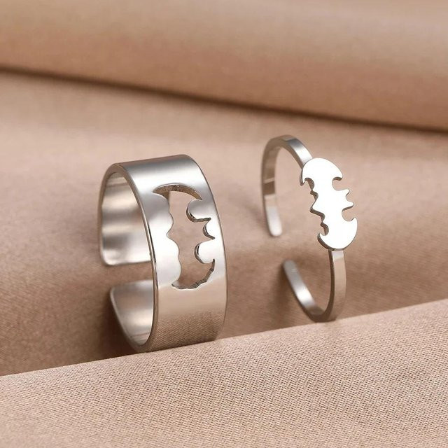 MTMA Partnerring-Set, Edelstahl, Silber, Unisex - Bild 1