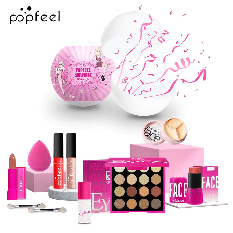 POPFEEL Make-up-Geschenkset mit Lippenstift, Lidschatten und Concealer - Bild 2