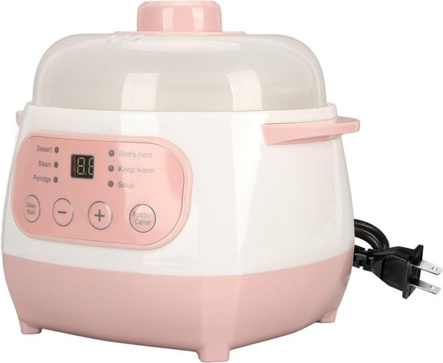 Aimo Elektrischer Keramikkocher in Pink, 1 l, 200 W, mit Anti-Trockenbrand-Schutz für Brei und Reis - Bild 1