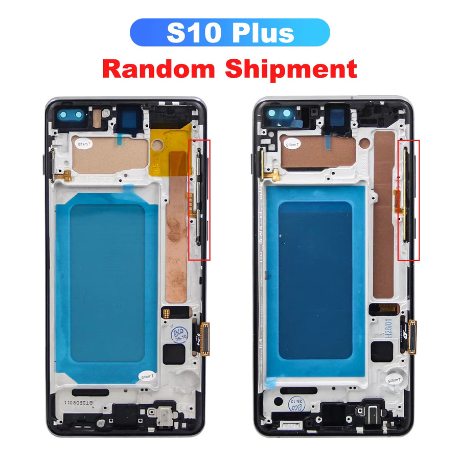 Samsung Galaxy S10 Plus LCD Display Touch Screen Ersatz mit Rahmen in Gold - Bild 3