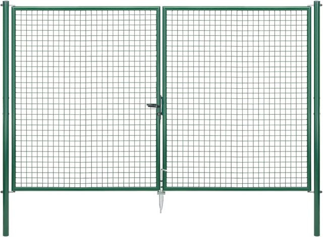 Alberts Doppeltor für Maschendraht- und Fix-Clip Pro-Zäune, Grün, B: 300 cm, H: 200 cm - Bild 1
