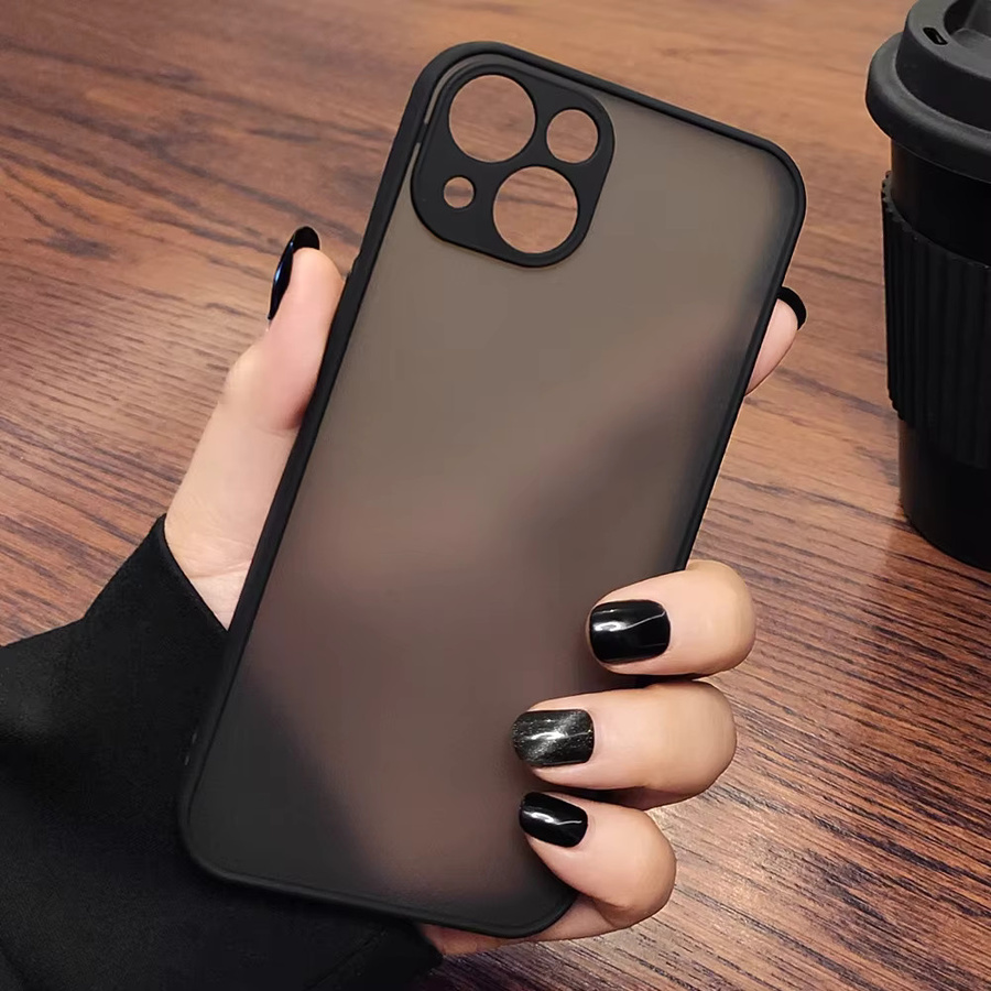 Stoßfeste iPhone Handyhülle von XNRAPID aus mattem PC-Material in Transparent, Schwarz oder Rot für iPhone 17 bis iPhone 11 Pro Max Plus und Mini - Bild 1