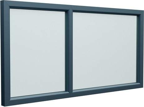 Josef Meeth Fenster und Türen Energiespar-Fenster 76/3 mit Drehkippfunktion, silberfarben, B: 160 cm, H: 60 cm - Bild 1