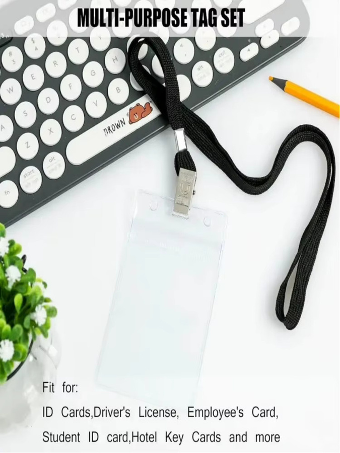 Lanyards Bulk Set mit Bulldog-Clip für Ausweishalter und Abzeichen in Grün und Schwarz - Bild 5
