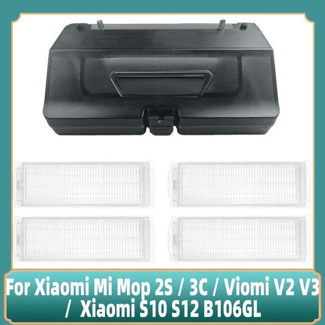 OSSIEAO 2-in-1 Wassertank und Staubbox in Schwarz passend für Xiaomi Mi Mop 2S, 3C, Viomi V2, V3 sowie Xiaomi S10, S12, B106GL - Bild 1