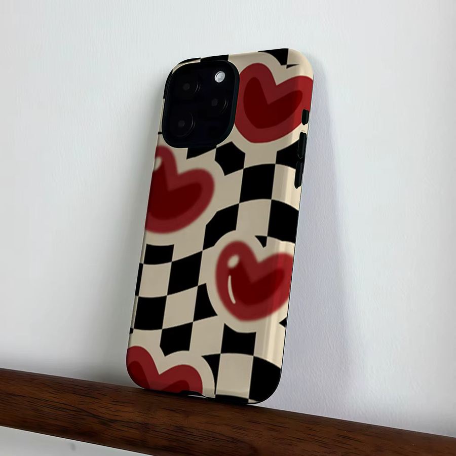 CaseLumi Matte Bumper MagSafe Hülle für iPhone 17 16 15 14 13 Pro Max mit gedrehten Herzen in Multicolour - Bild 4