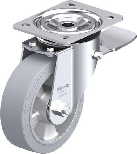 Blickle L-ALEV 150K-ST-SG Lenkrolle mit Feststeller in Grau, Rad-Durchmesser: 15 cm, Tragfähigkeit: 400 kg - Bild 1