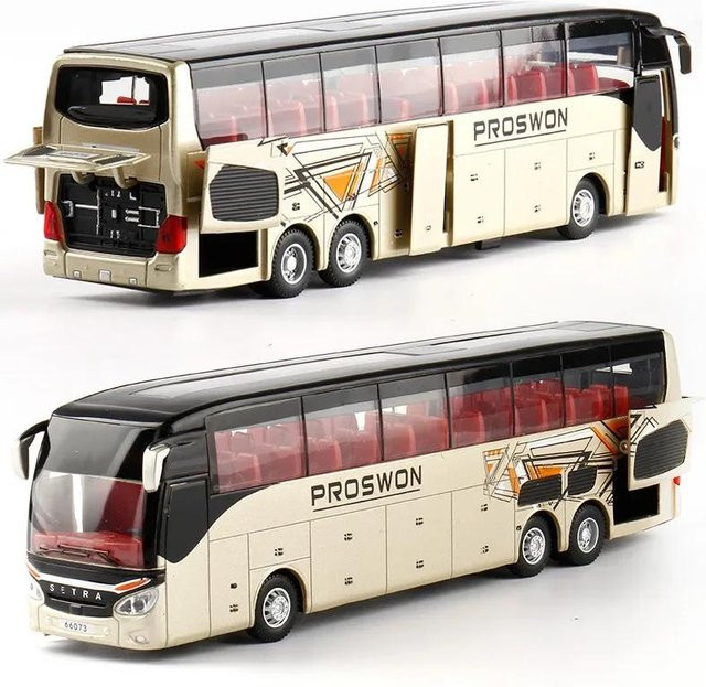Yiran toy 1 Geschäftsbus-Modell, 1:32, Metall, ab 14 Jahren - Bild 1