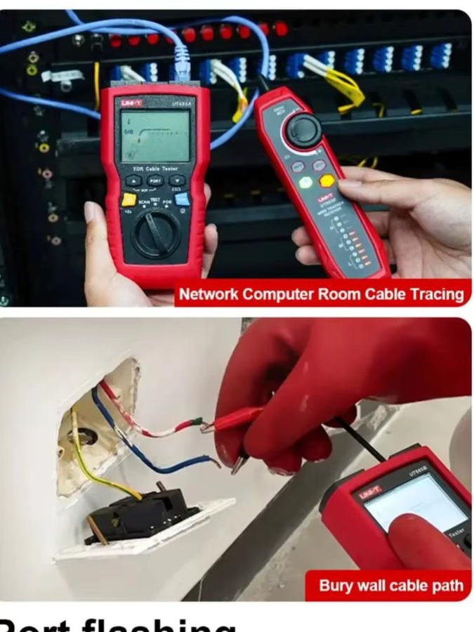 UNI-T UT685A TDR Kabeltester Kit Netzwerkkabel-Lokalisierungsgerät und Drahtverfolger in Rot für RJ45 und RJ11 - Bild 7