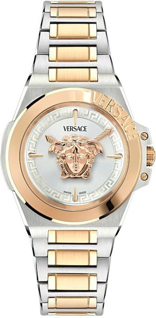 Versace Damenuhr Hera, Analoguhr, Quarz, Edelstahl, Silber, 37 mm, 5 ATM - Bild 1