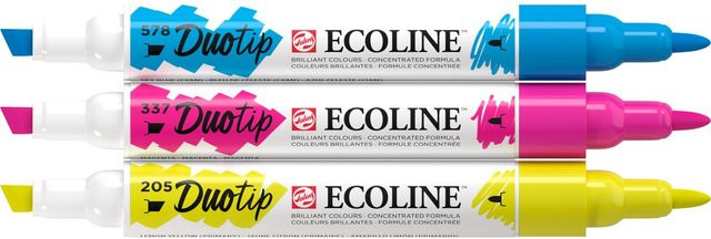 Talens Ecoline Duotip Primärfarben-Set Multicolor mit Brush-Spitze für Erwachsene - Bild 1