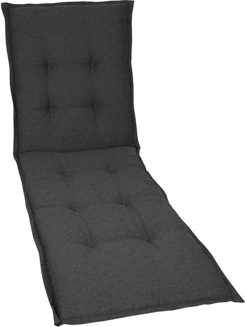 GO-DE TEXTIL Gartenauflage Liegenauflage aus Polyester, Anthrazit, 190 x 190 cm - Bild 1
