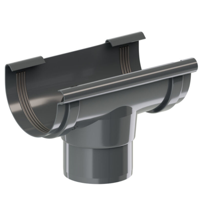 PVC Dachrinnen Ablauftrichter von Blachotrapez GmbH in Anthrazit, Braun oder Grau mit Ø 75/63 mm - Bild 1