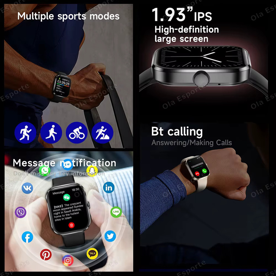 Ola Esporte Smartwatch, Gold, Rechteckig, Silikon - Bild 2