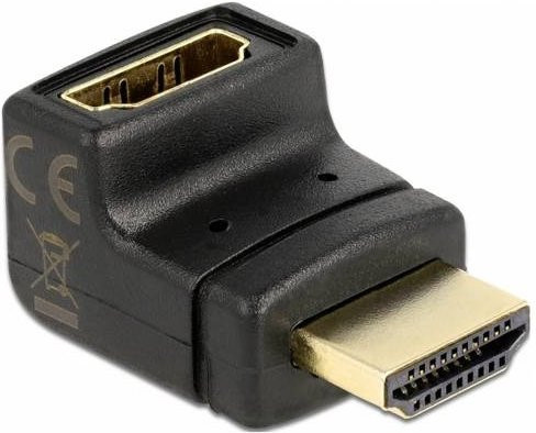 Delock 65072 HDMI Adapter in Schwarz mit 1x HDMI-Stecker und 1x HDMI-Buchse - Bild 1
