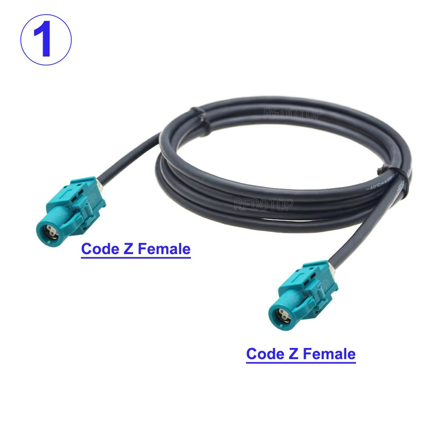 RFDOTOP Universelles HSD LVDS 4-poliges Kabel mit Z-Stecker und Z-Buchse, wasserblau, abgeschirmtes 4-adriges Hochgeschwindigkeits-Übertragungskabel - Bild 2