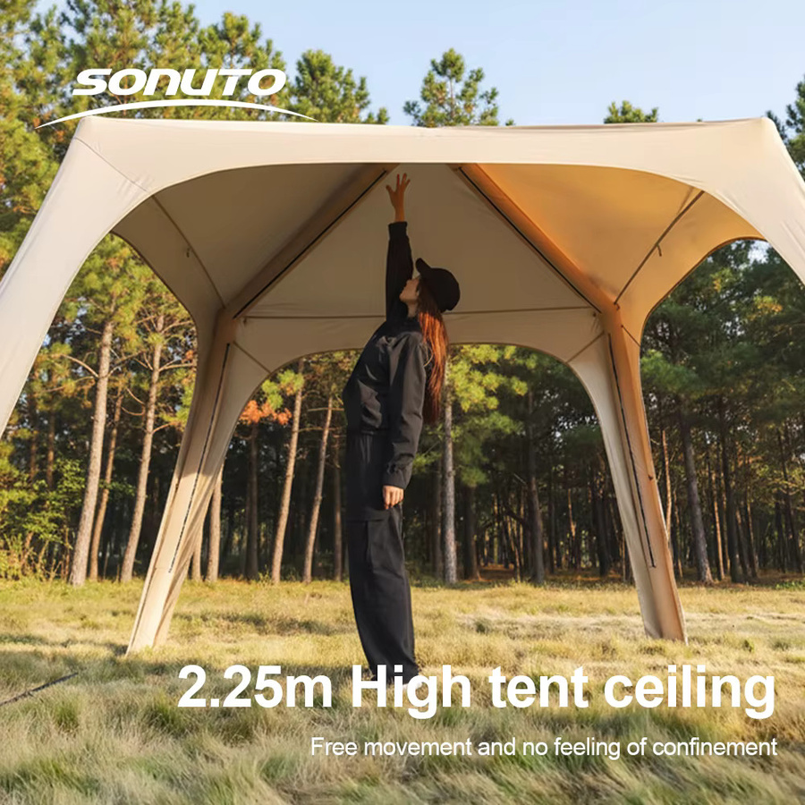 Sonuto Aufblasbares Campingzelt B/T/H: 300 x 300 cm, Wasserdichter und Windfester Luxus-Glamping-Unterstand mit UV-Schutz - Bild 5
