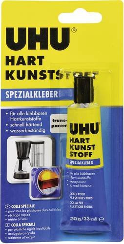 UHU HART Spezialkleber für Kunststoff und Stoff, transparent, 30 g - Bild 1