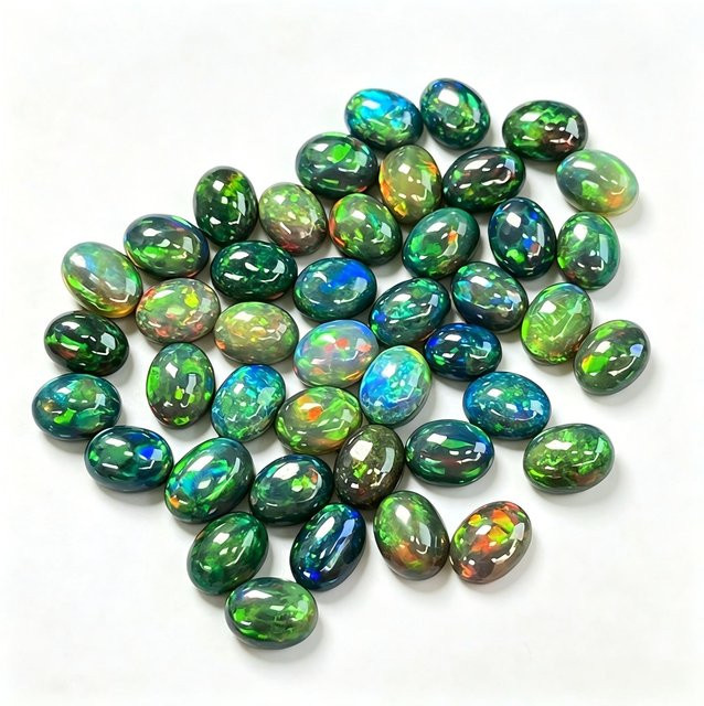 CKNZ Opal, Schwarz, Oval, Lose Steine - Bild 1