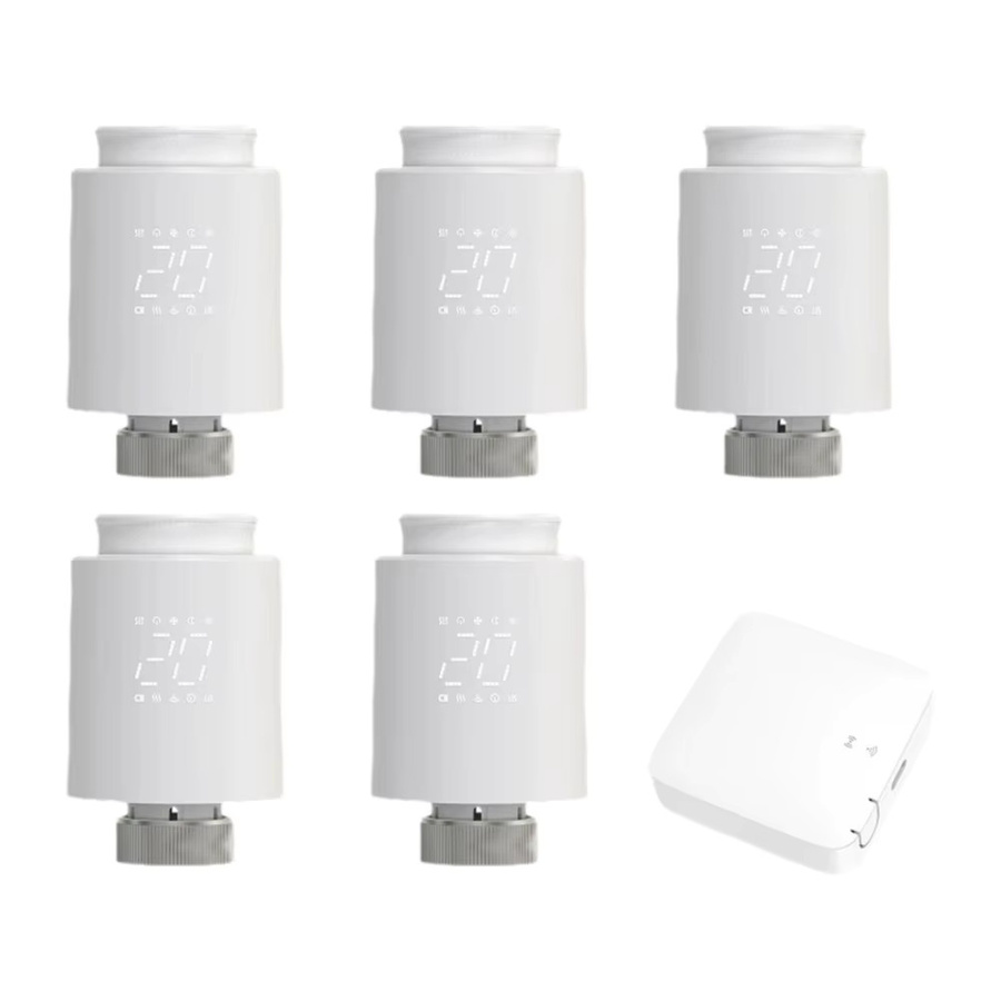 EZAIOT Smart TRV Thermostatventil Antrieb Tuya Zigbee Programmierbarer Heizung Controller in Weiß für Alexa und Google Home - Bild 1