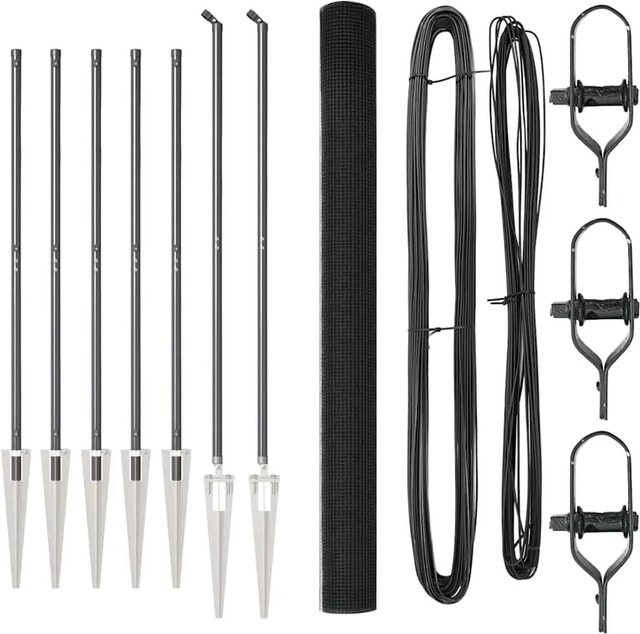 vidaXL Zaunpfosten aus Stahl und PVC in Grau, 1,6 m Höhe - Bild 1
