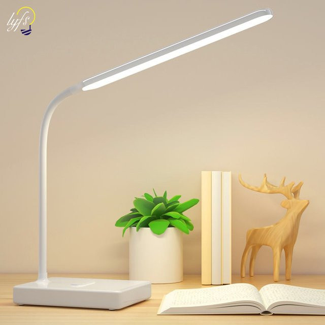 Lyfs LED Schreibtischlampe mit Touch-Dimmer und USB-Anschluss in Weiß - Bild 1