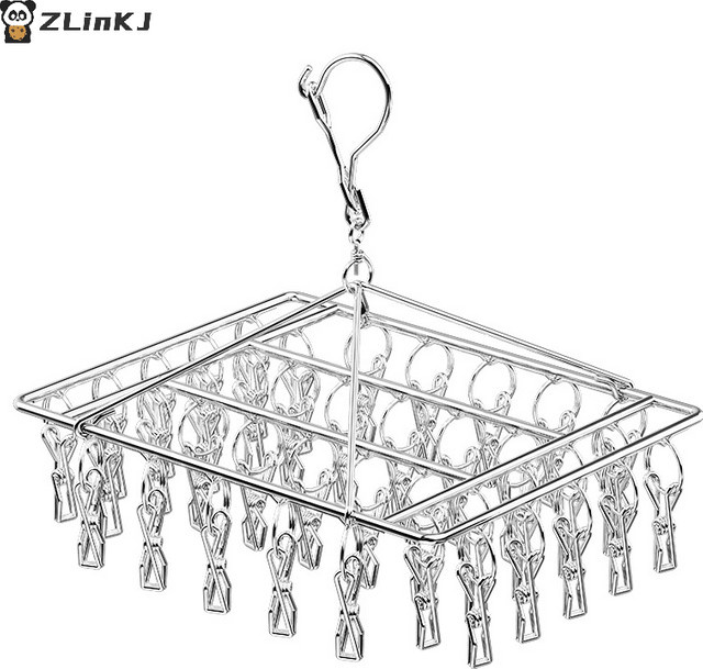 eelhoe Metall-Wäscheklammer in Silber für Wäscheleine, BH und Socken, winddicht zum Trocknen von Kleidung - Bild 1