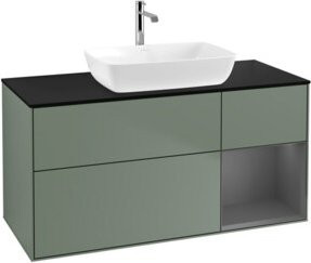 V&B Waschtischunterschrank Finion in Platinbraun matt lackiert, B/T/H: 120 x 50,1 x 50,1 cm - Bild 1