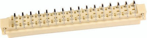 HARTING Messerleiste 09043326919 aus Messing in Beige mit 2 Reihen - Bild 1