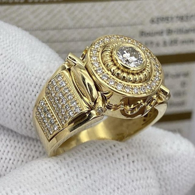 Ring, Weißer Zirkon, Gelbgold, Damen - Bild 1