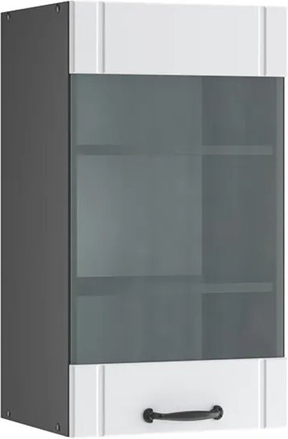 Vicco Hängeglasschrank Fame-Line Küchenschrank im Landhausstil, Weiß/Anthrazit, Breite: 40 cm - Bild 2