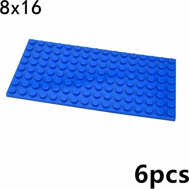 Moc 92438 Dünne Bausteine Kleine Partikel 8x16 Punkte Platte, 6-teiliges Set, ab 6 Jahren - Bild 1