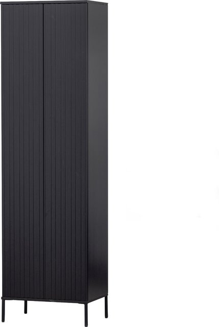 Schrank MOUTIQUE ALLURE aus Kiefer Massivholz in Schwarz, B/T/H: 120 x 42 x 210 cm - Bild 1
